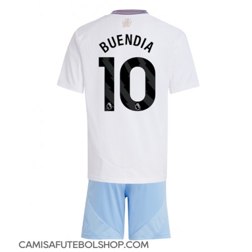 Camisa de time de futebol Aston Villa Emiliano Buendia #10 Replicas 2º Equipamento Infantil 2024-25 Manga Curta (+ Calças curtas)